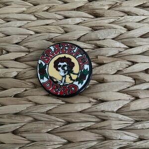Grateful Dead Yellow and Red Button